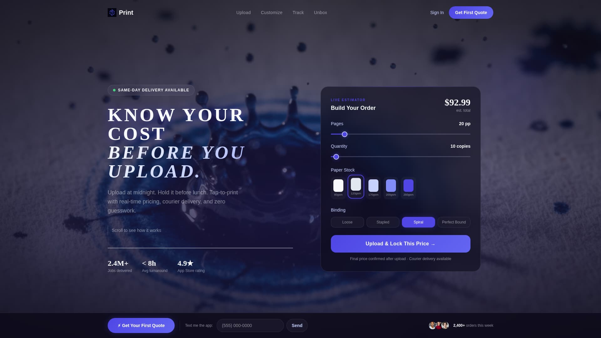 Printpocket - Instant Print Landing Page Template