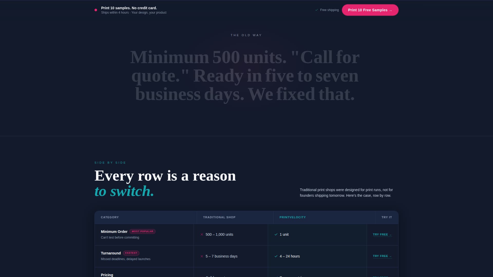 Launchpad - Zerofriction Printing Landing Page Template