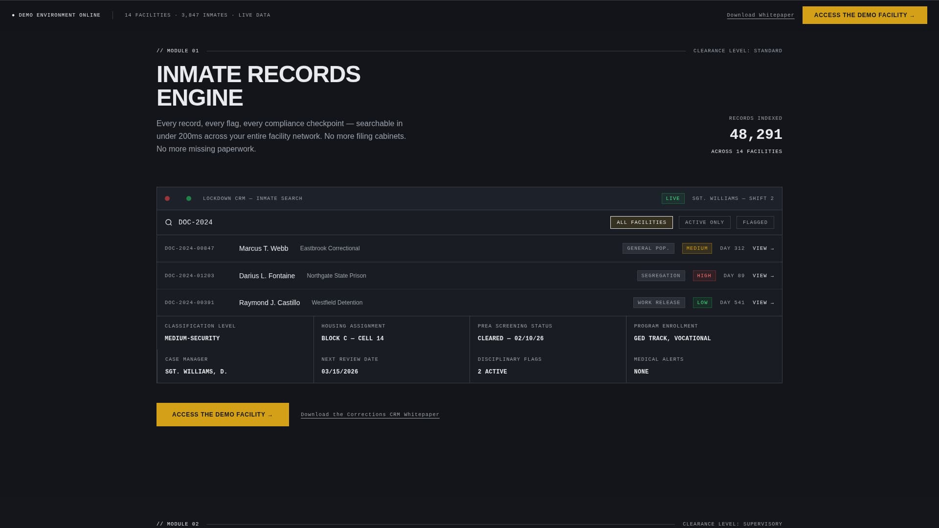 Lockdown - Powerful Corrections Landing Page Template