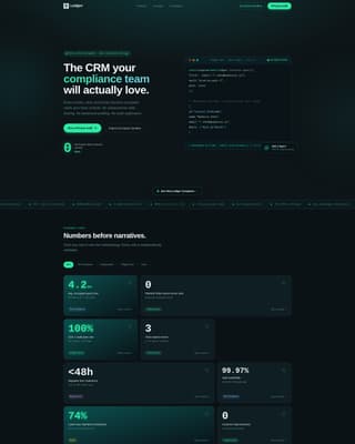 Ledger - Encrypted CRM Landing Page Template