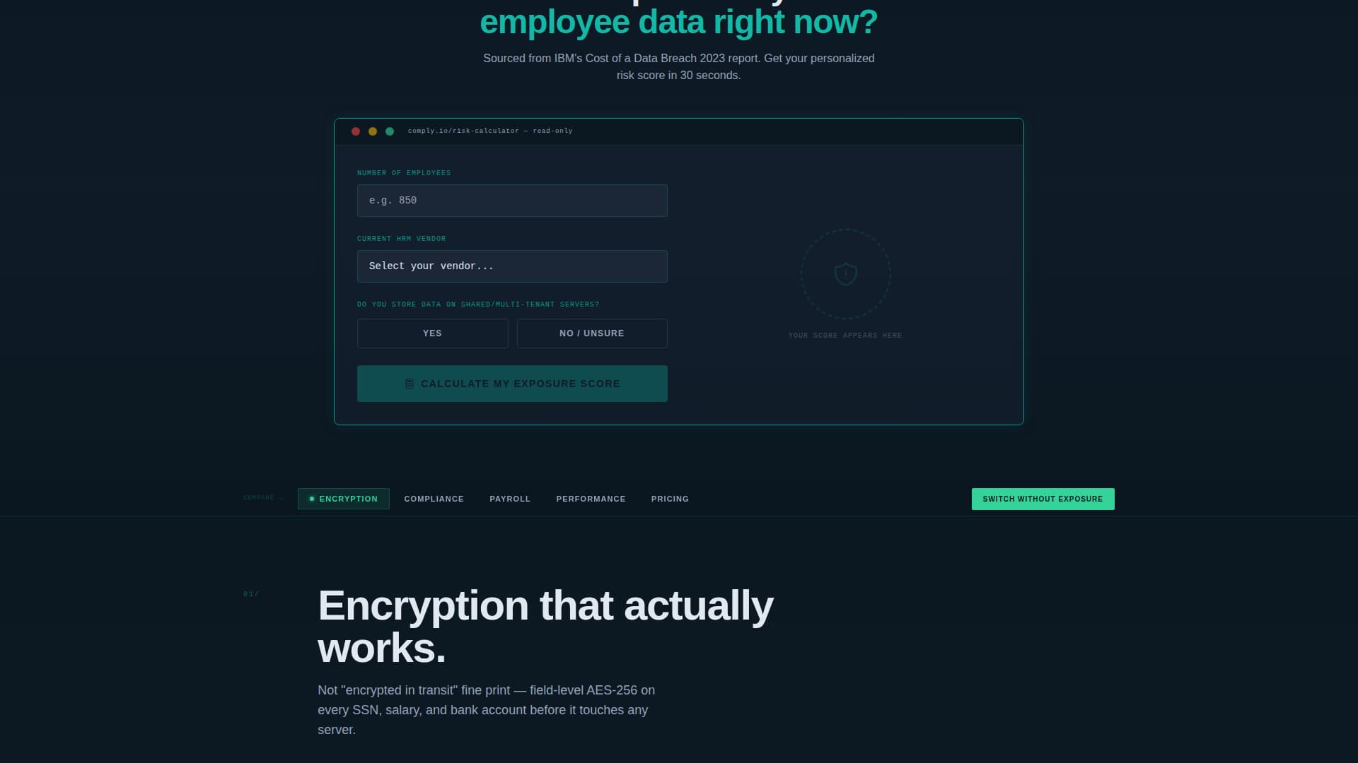 Privacy-First Enterprise Software Cost Calculator Website Template