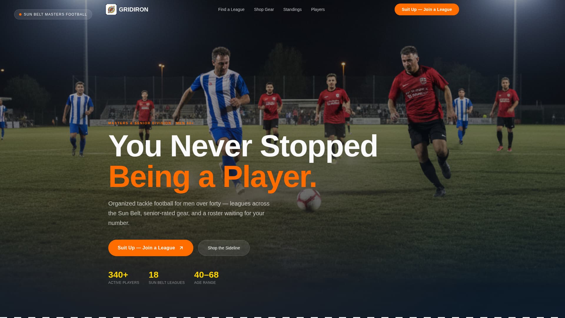 Football (American) Leagues Specialist Booking Website Template