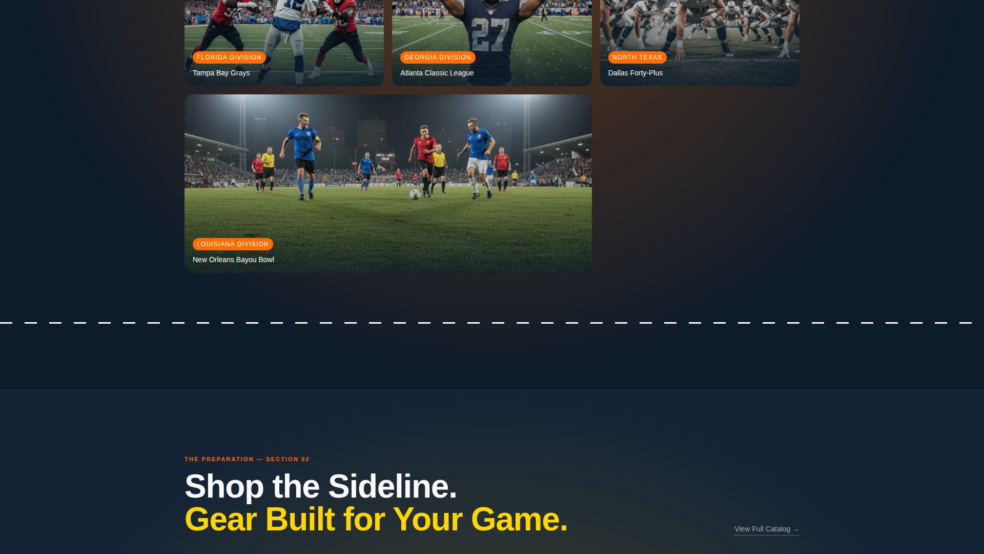 Football (American) Leagues Specialist Booking Website Template
