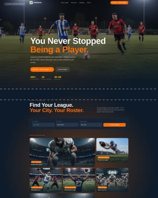Football (American) Leagues Specialist Booking Website Template