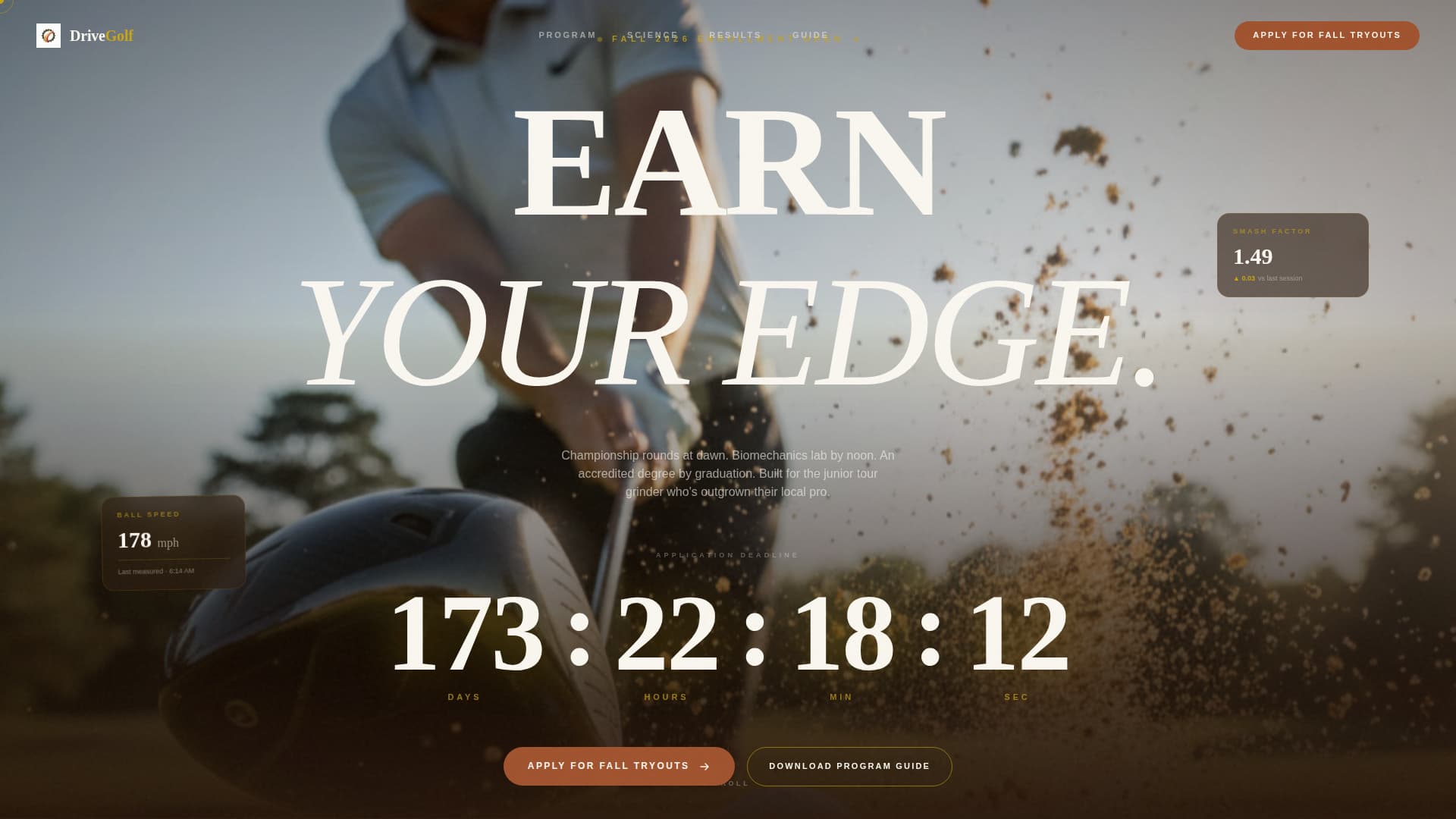 Golf Leagues Careers Website Template