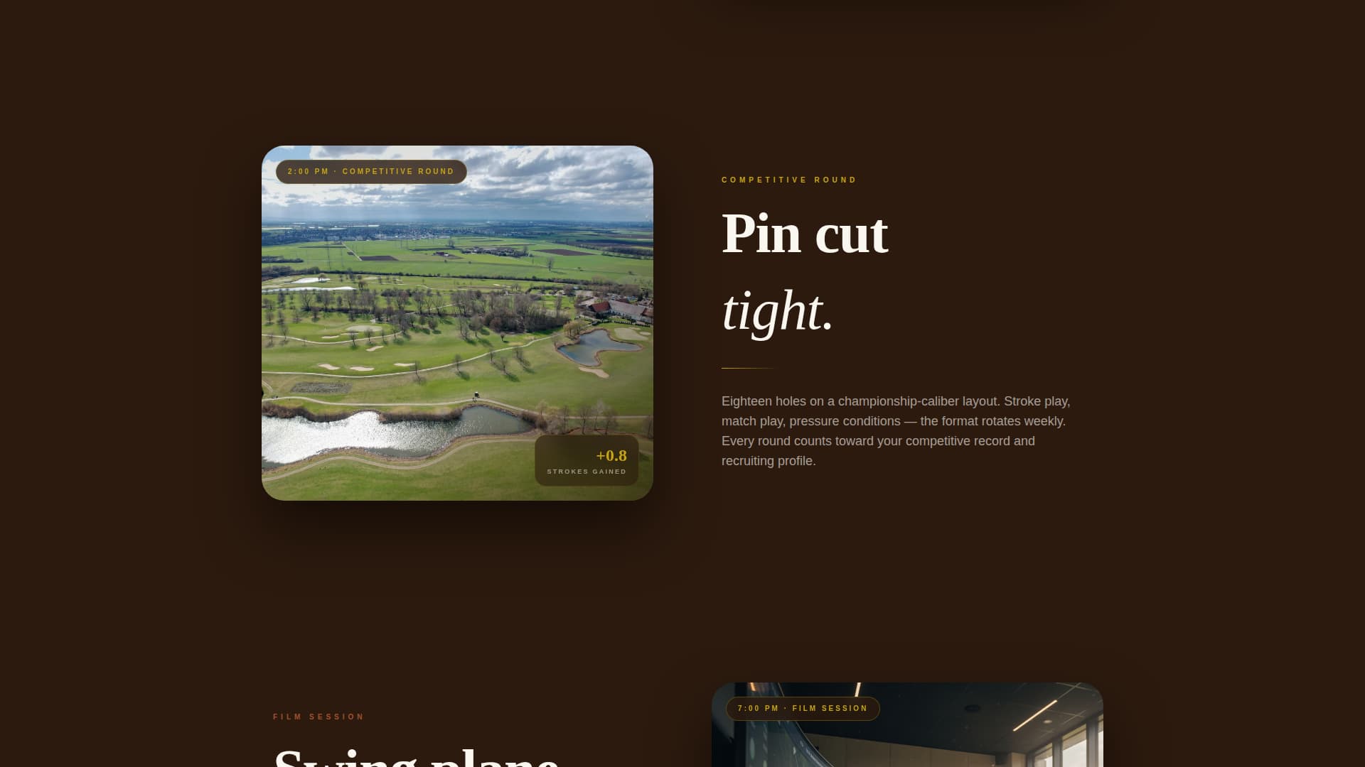 Golf Leagues Careers Website Template