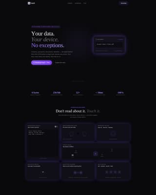 Vault - Encrypted Privacy Landing Page Template