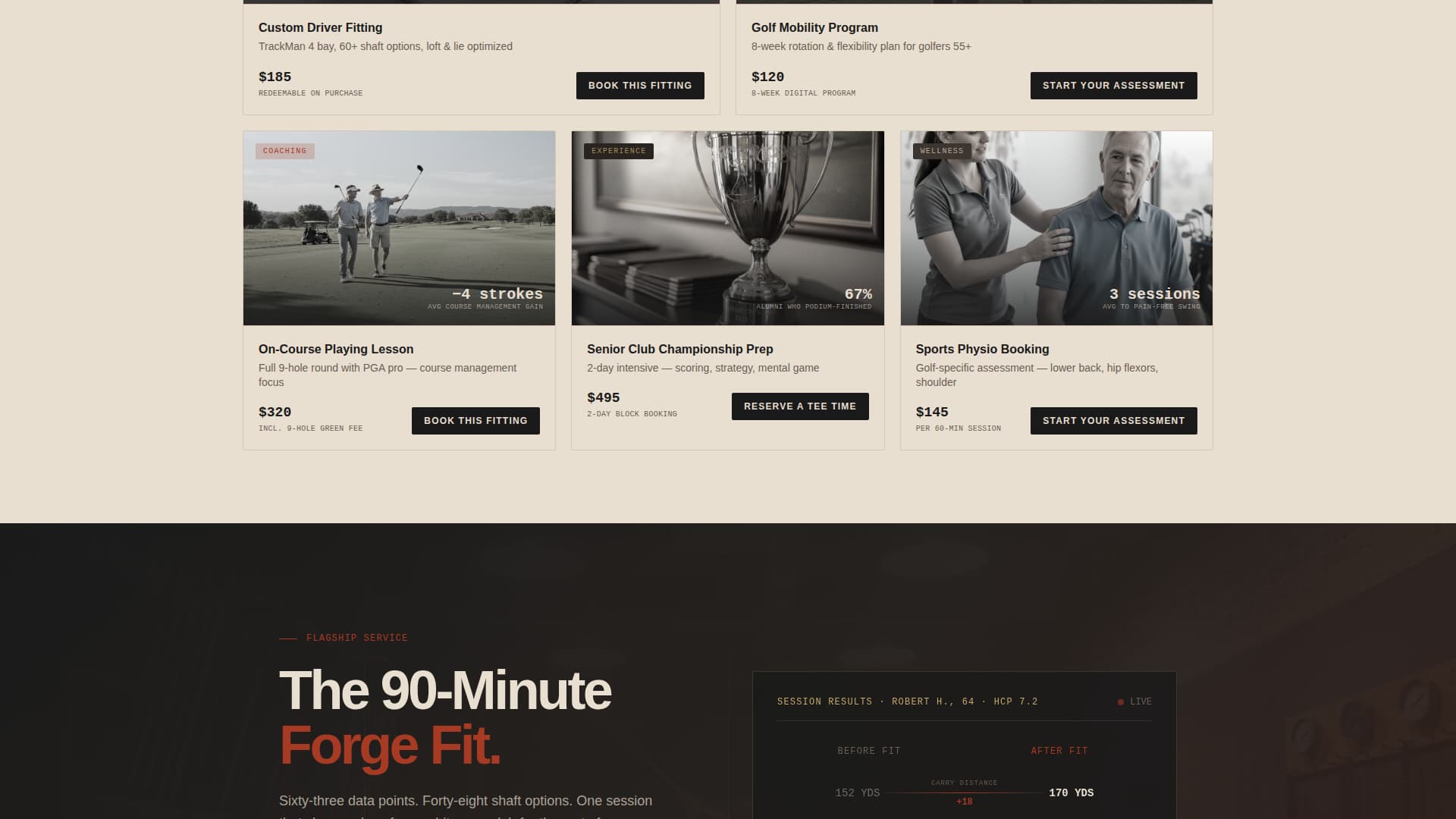 Golf Leagues Professional Website Template