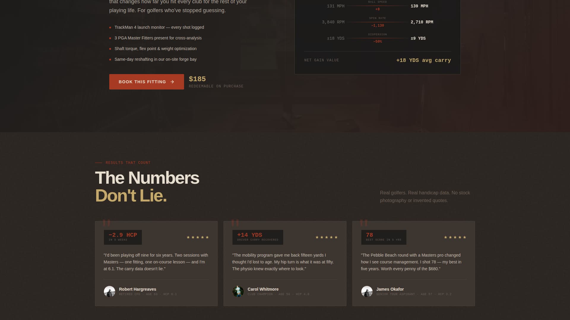 Golf Leagues Professional Website Template