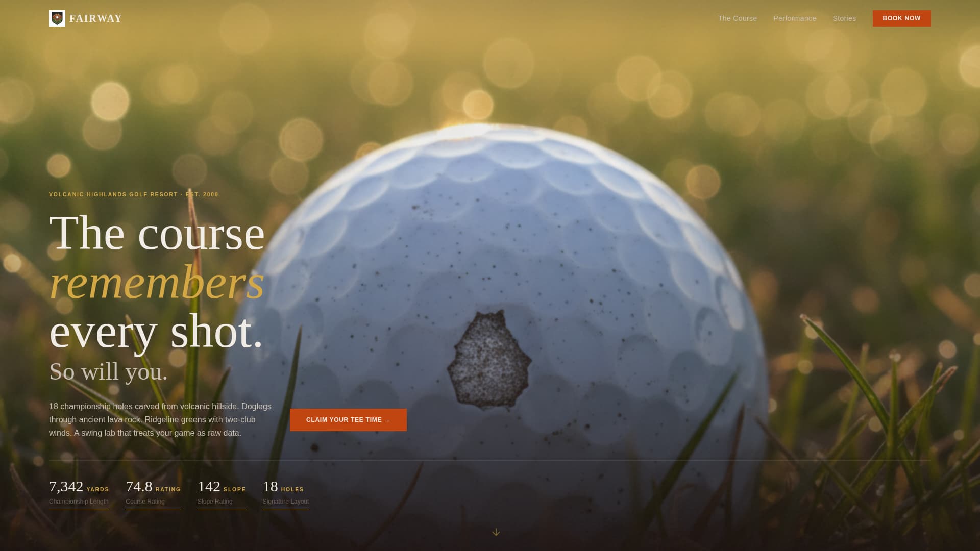 Golf Club & Course Complete Booking Website Template