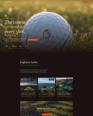 Golf Club & Course Complete Booking Website Template