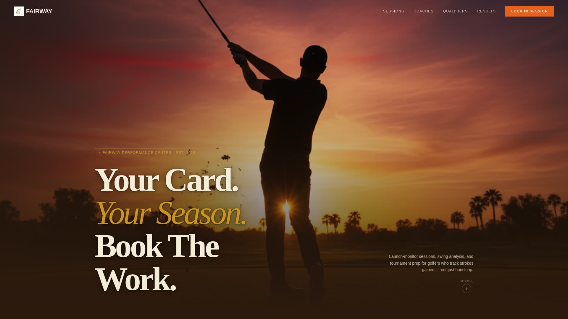 Golf Leagues Booking Website Template