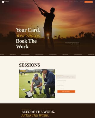 Golf Leagues Booking Website Template