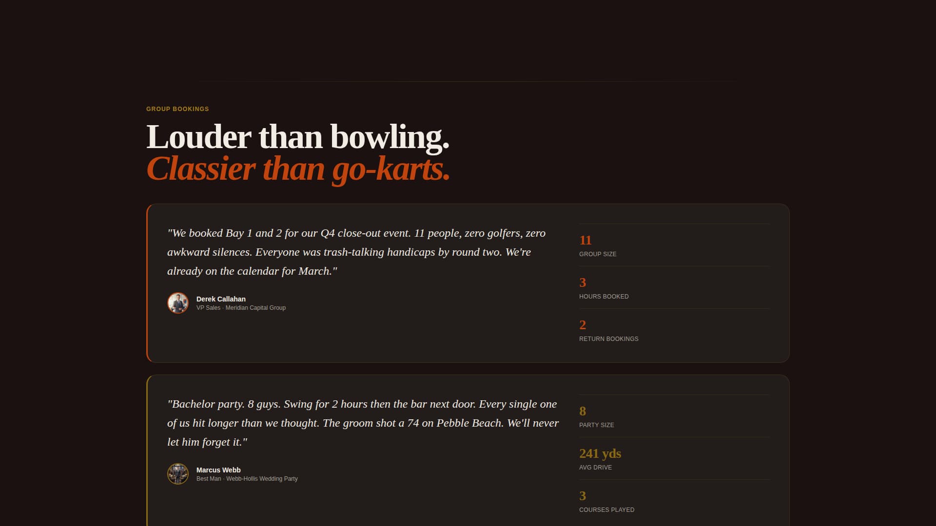 Golf Club & Course Advanced Booking Website Template