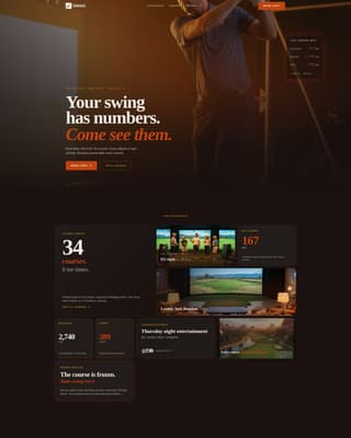 Golf Club & Course Advanced Booking Website Template