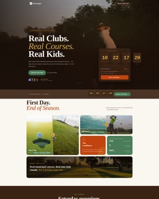 Golf Leagues Specialist Professional Website Template