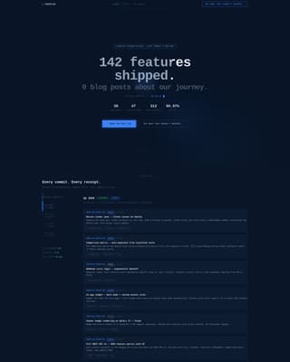 Changelog & Release Notes Professional Website Template