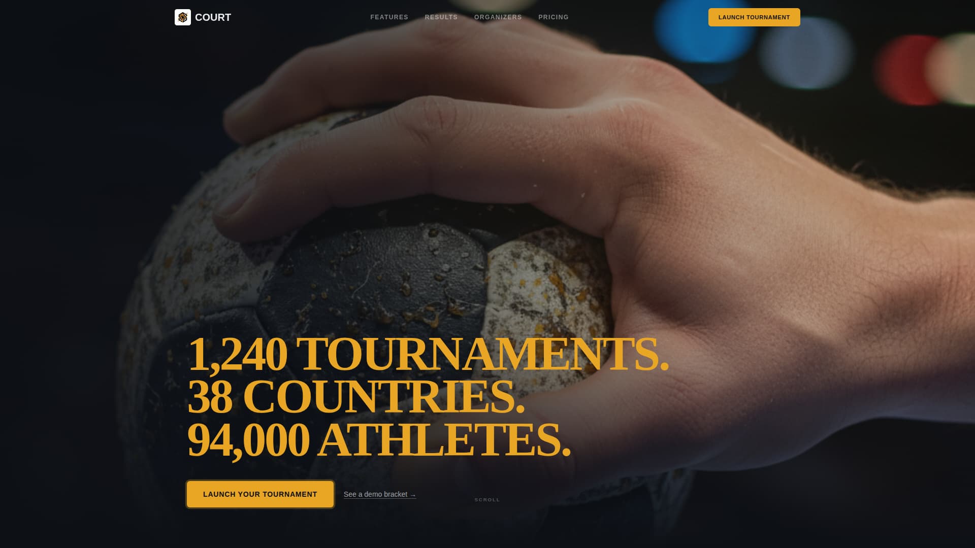 Arena — Dynamic Team Handball Landing Page Template