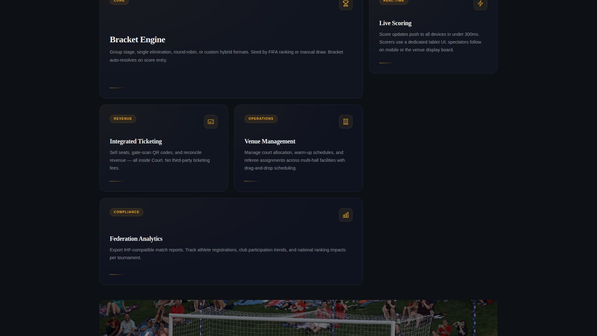 Arena — Dynamic Team Handball Landing Page Template