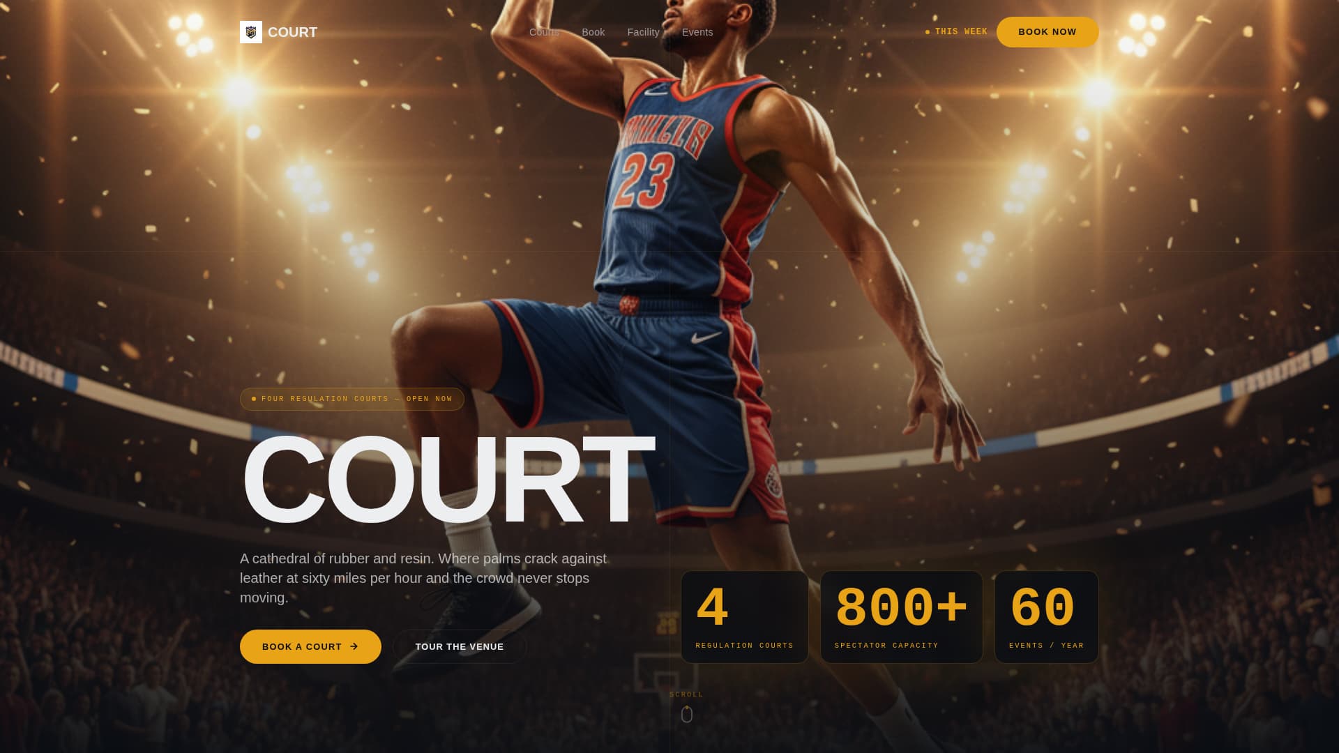 Handball Booking Website Template
