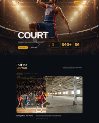 Handball Booking Website Template