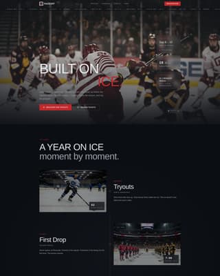 Ice Hockey Leagues Expert Professional Website Template