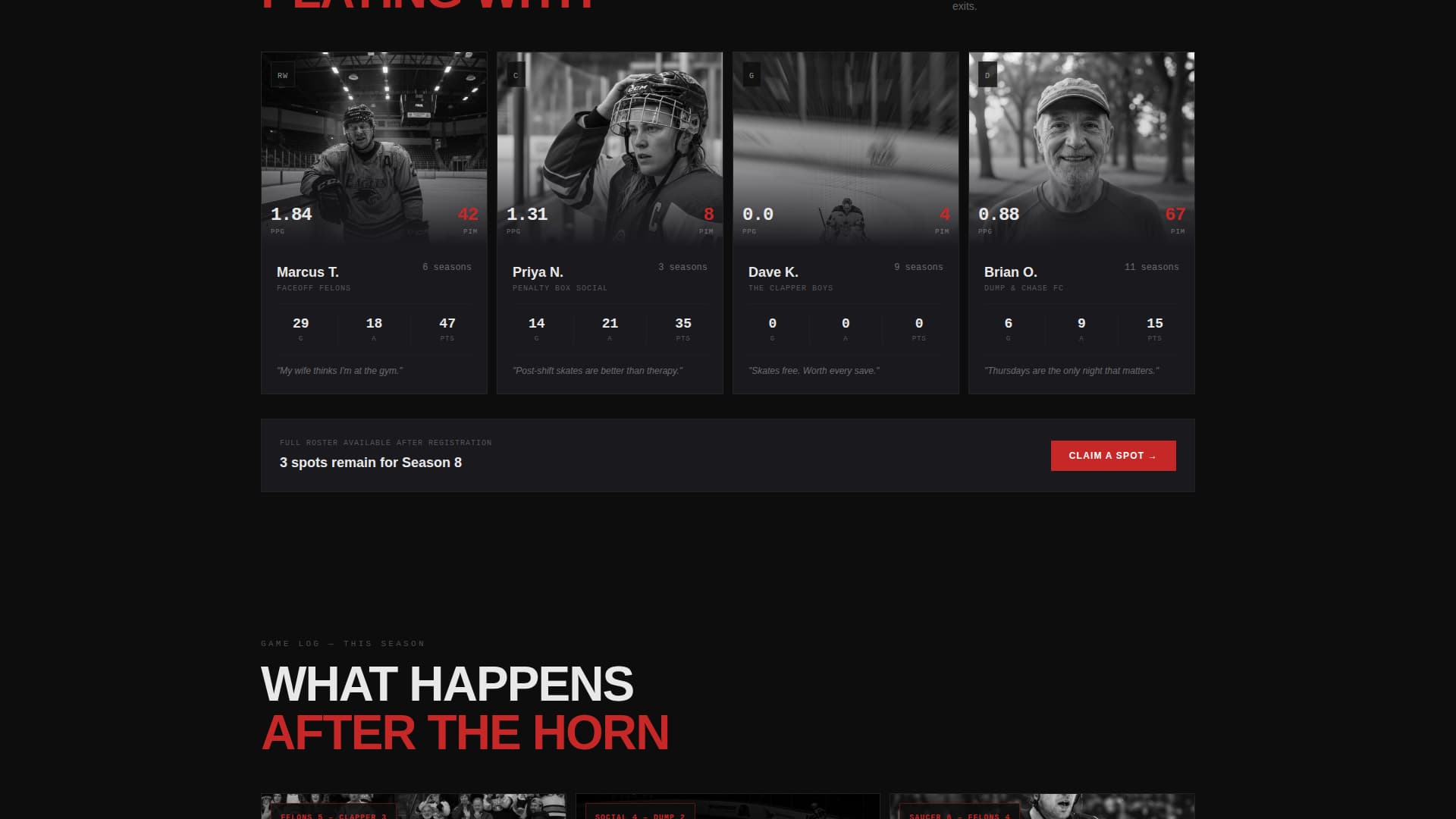 Ice Hockey Leagues Professional Website Template