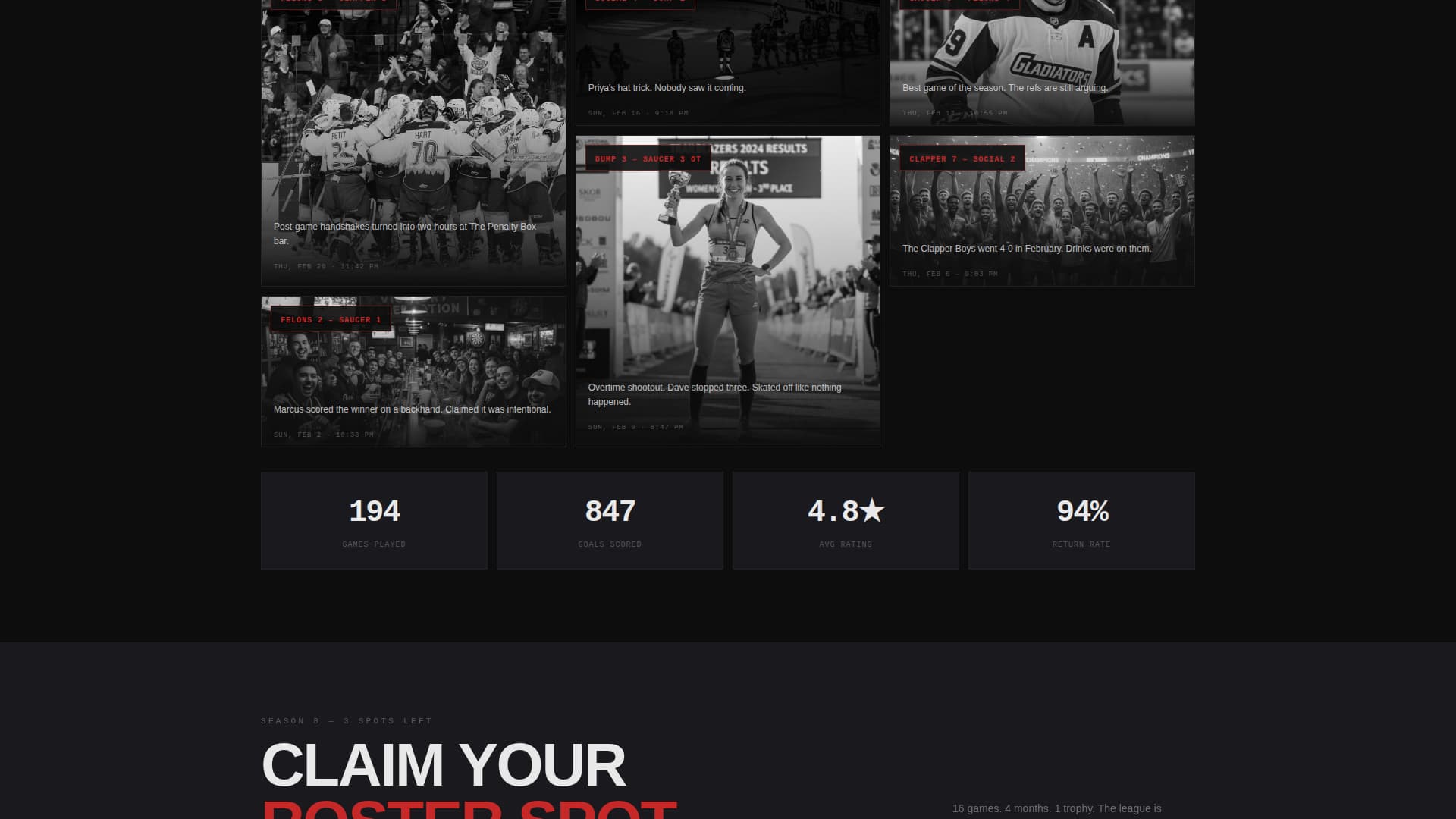 Ice Hockey Leagues Professional Website Template