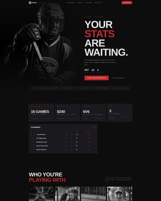 Ice Hockey Leagues Professional Website Template
