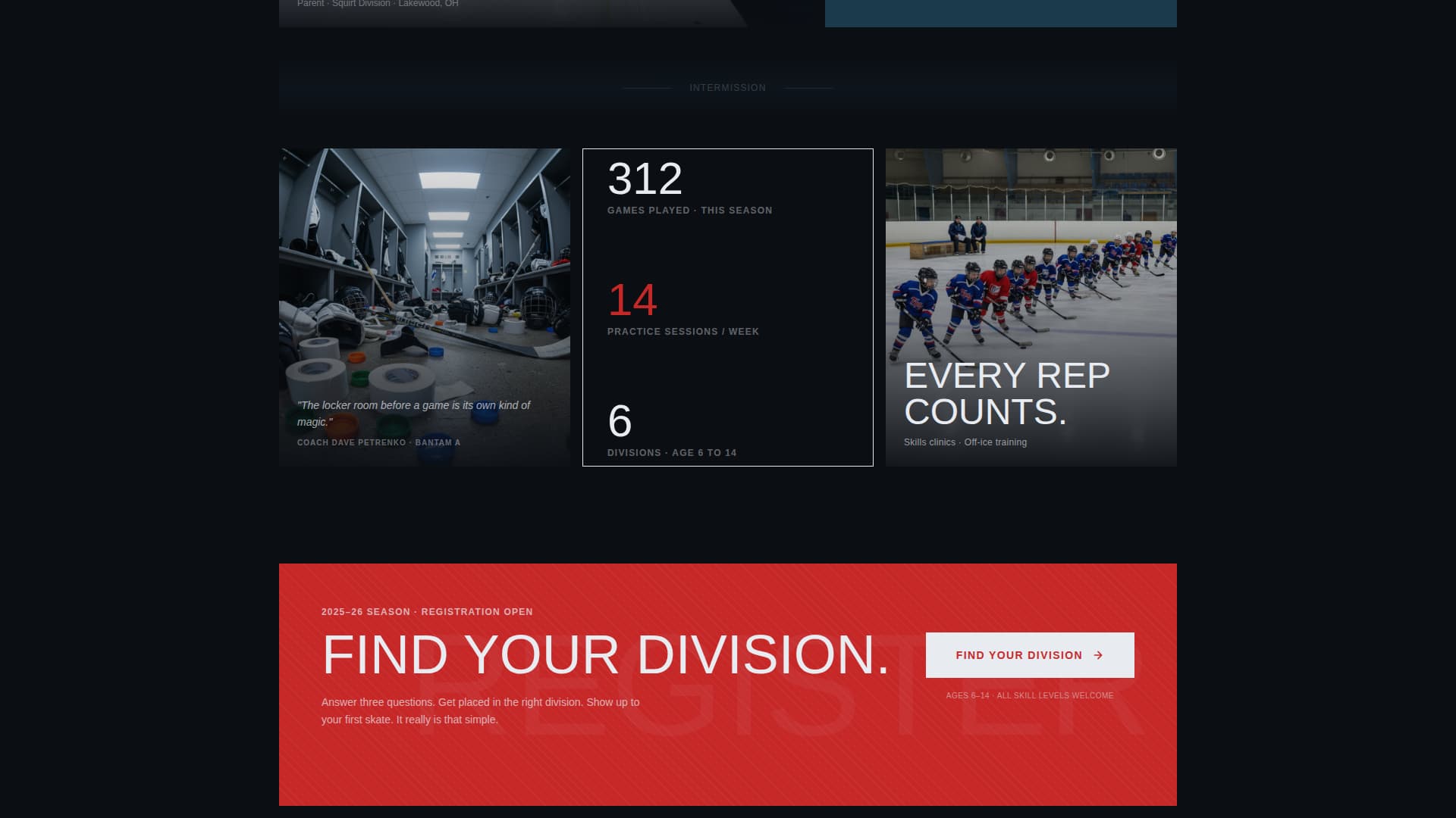 Clash — High-Voltage Ice Hockey Landing Page Template