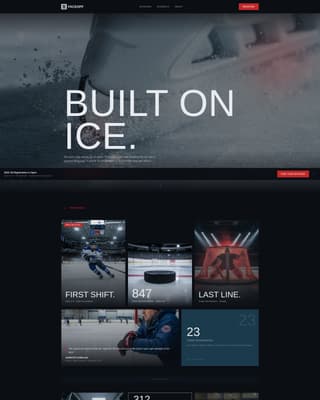 Clash — High-Voltage Ice Hockey Landing Page Template