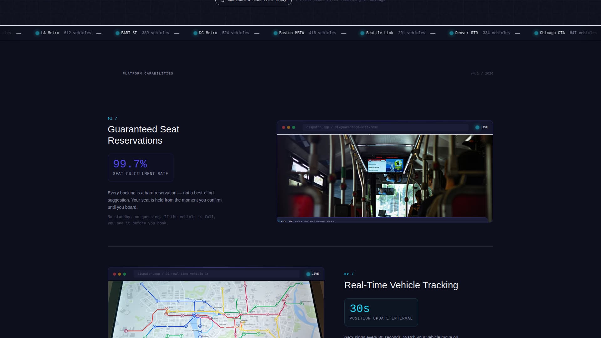 Public Transit Vertical SaaS Booking Website Template
