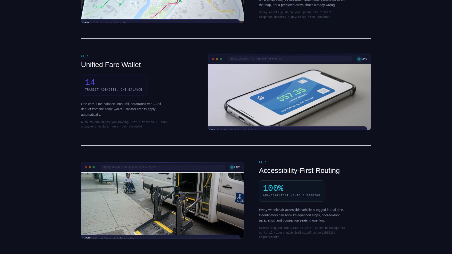 Public Transit Vertical SaaS Booking Website Template