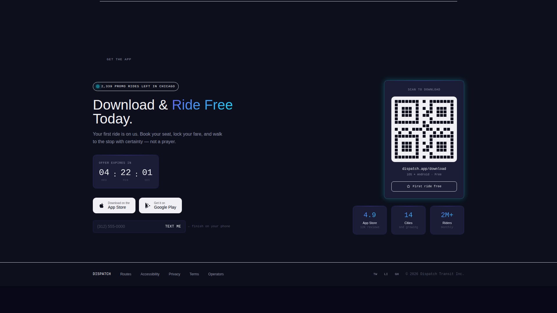 Public Transit Vertical SaaS Booking Website Template