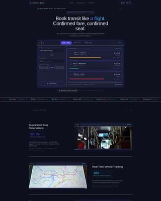 Public Transit Vertical SaaS Booking Website Template