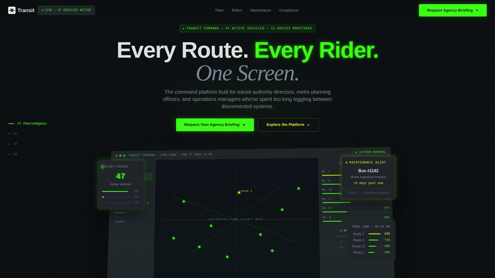 Public Transit Vertical SaaS Privacy Policy Website Template