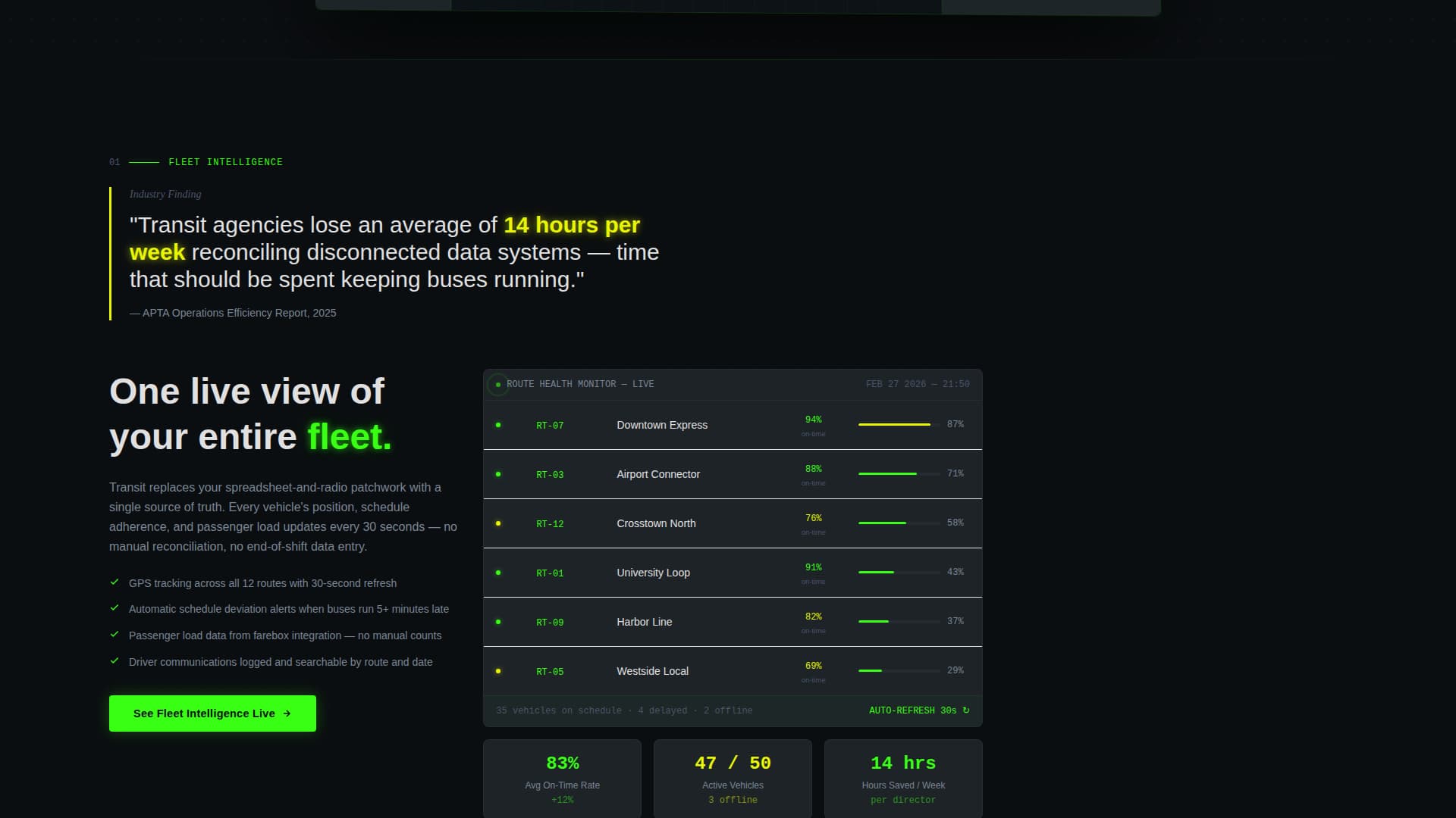 Public Transit Vertical SaaS Privacy Policy Website Template