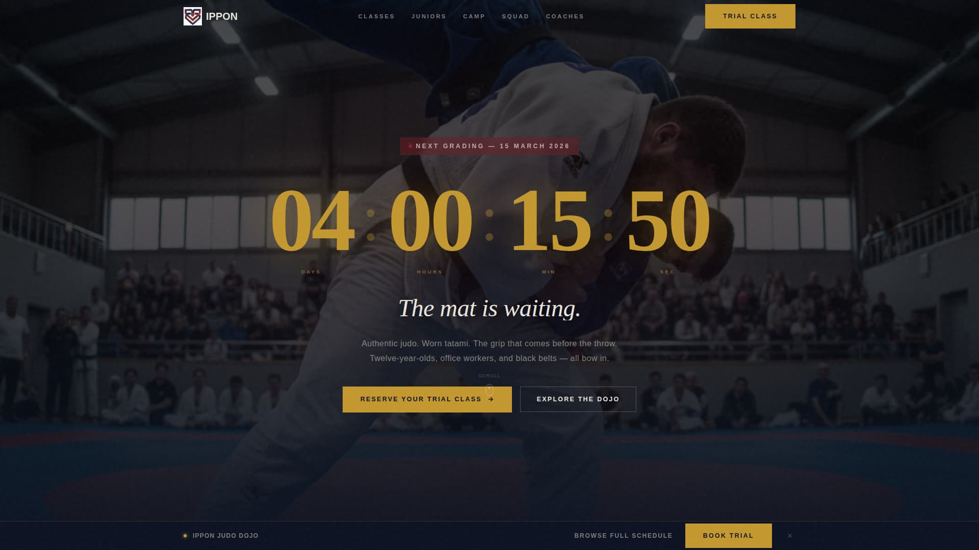 Throw — Elite Competitive Judo Landing Page Template