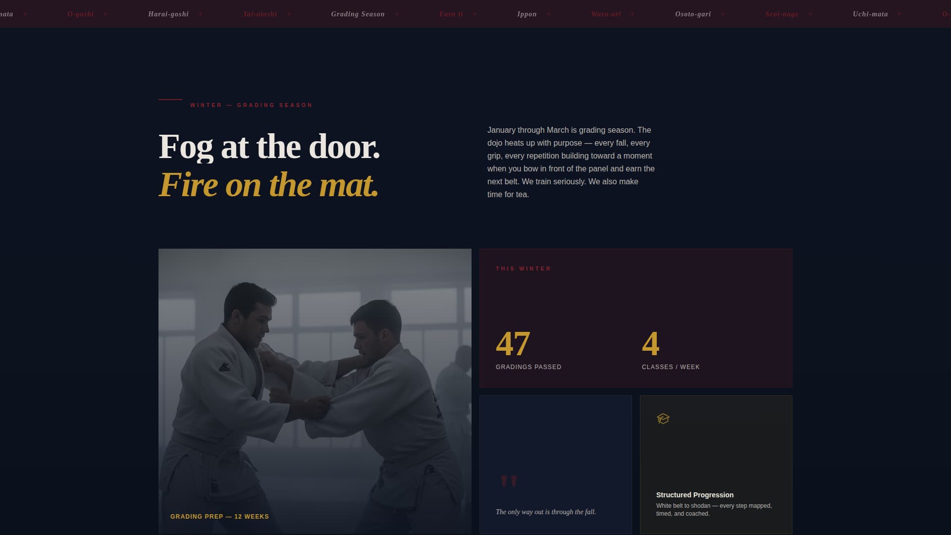 Throw — Elite Competitive Judo Landing Page Template