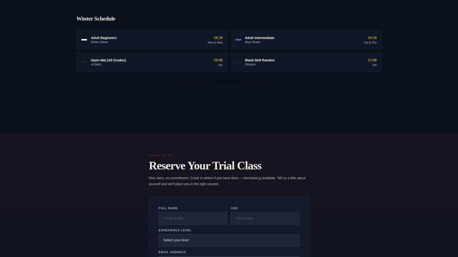 Throw — Elite Competitive Judo Landing Page Template