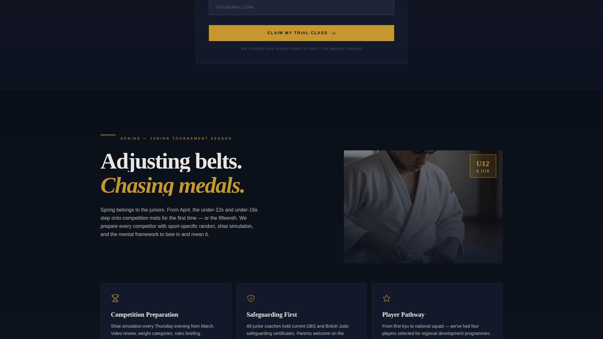 Throw — Elite Competitive Judo Landing Page Template