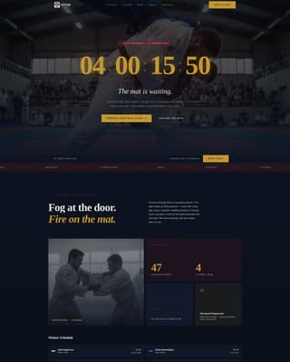 Throw — Elite Competitive Judo Landing Page Template