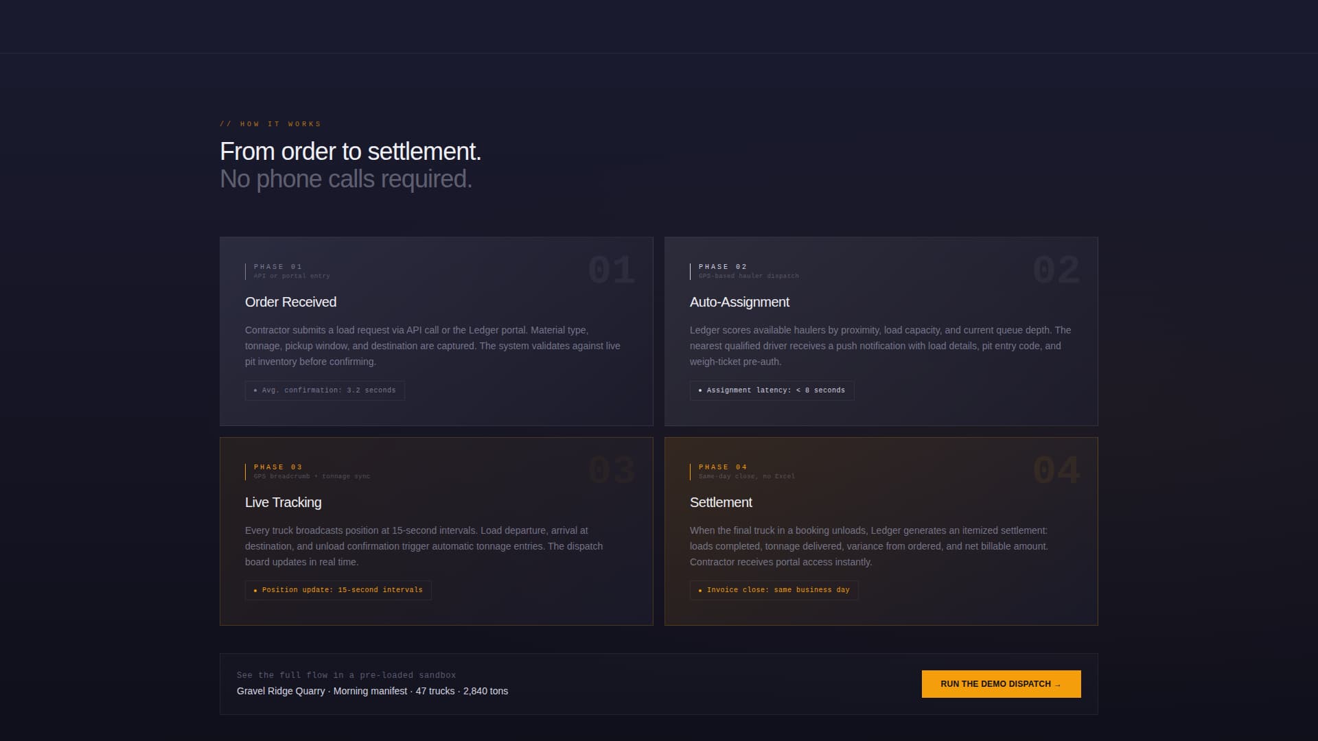 Quarry Vertical SaaS Specialist Booking Website Template