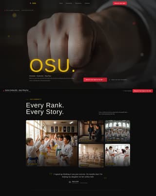 Kiai - Dynamic Karate Landing Page Template