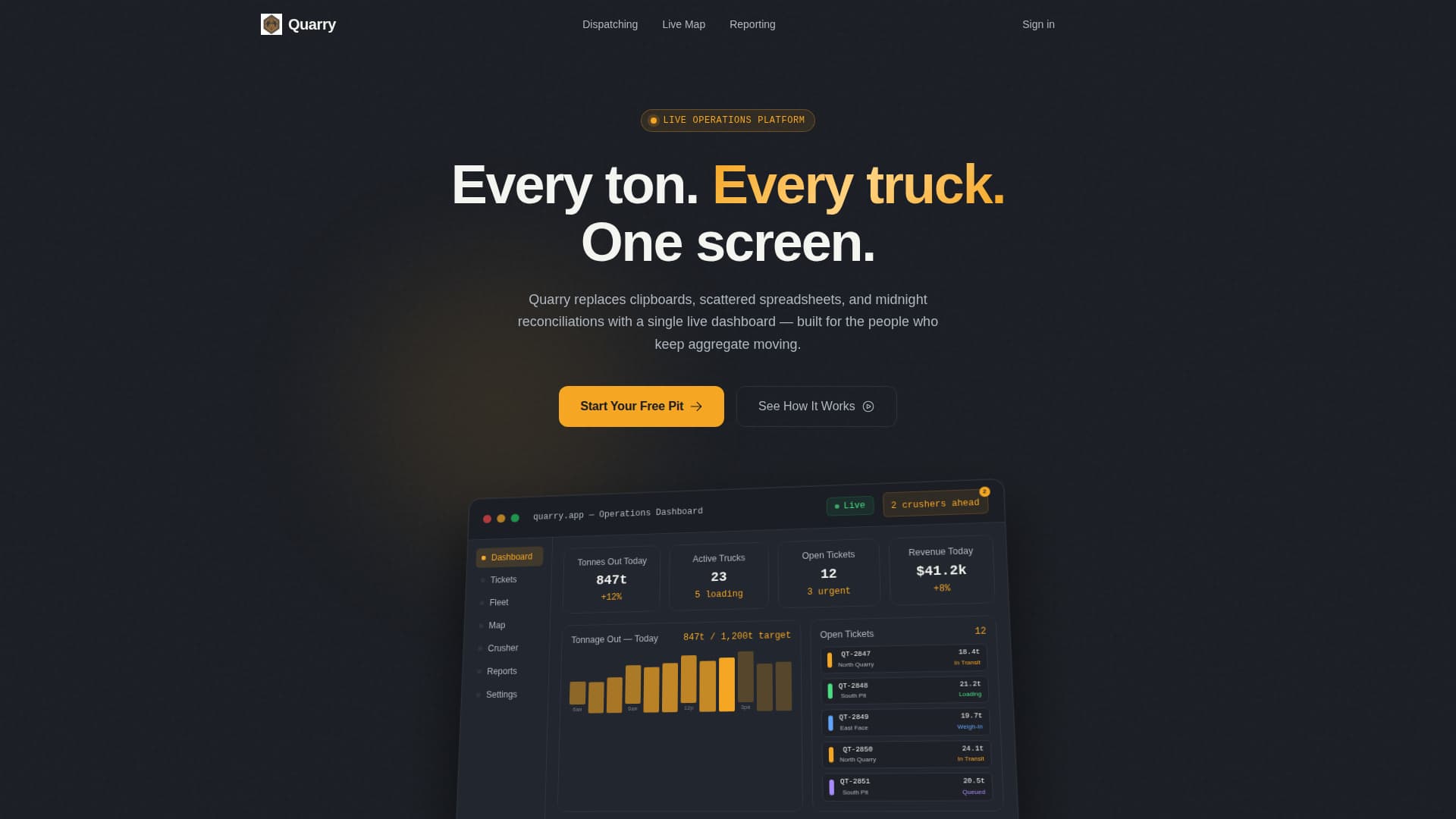 Quarry Vertical SaaS Reviews Website Template