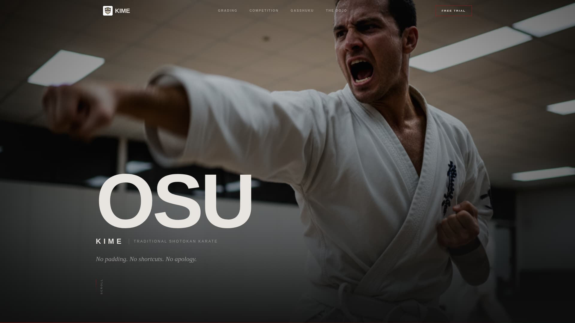 Kime - Immersive Karate Landing Page Template