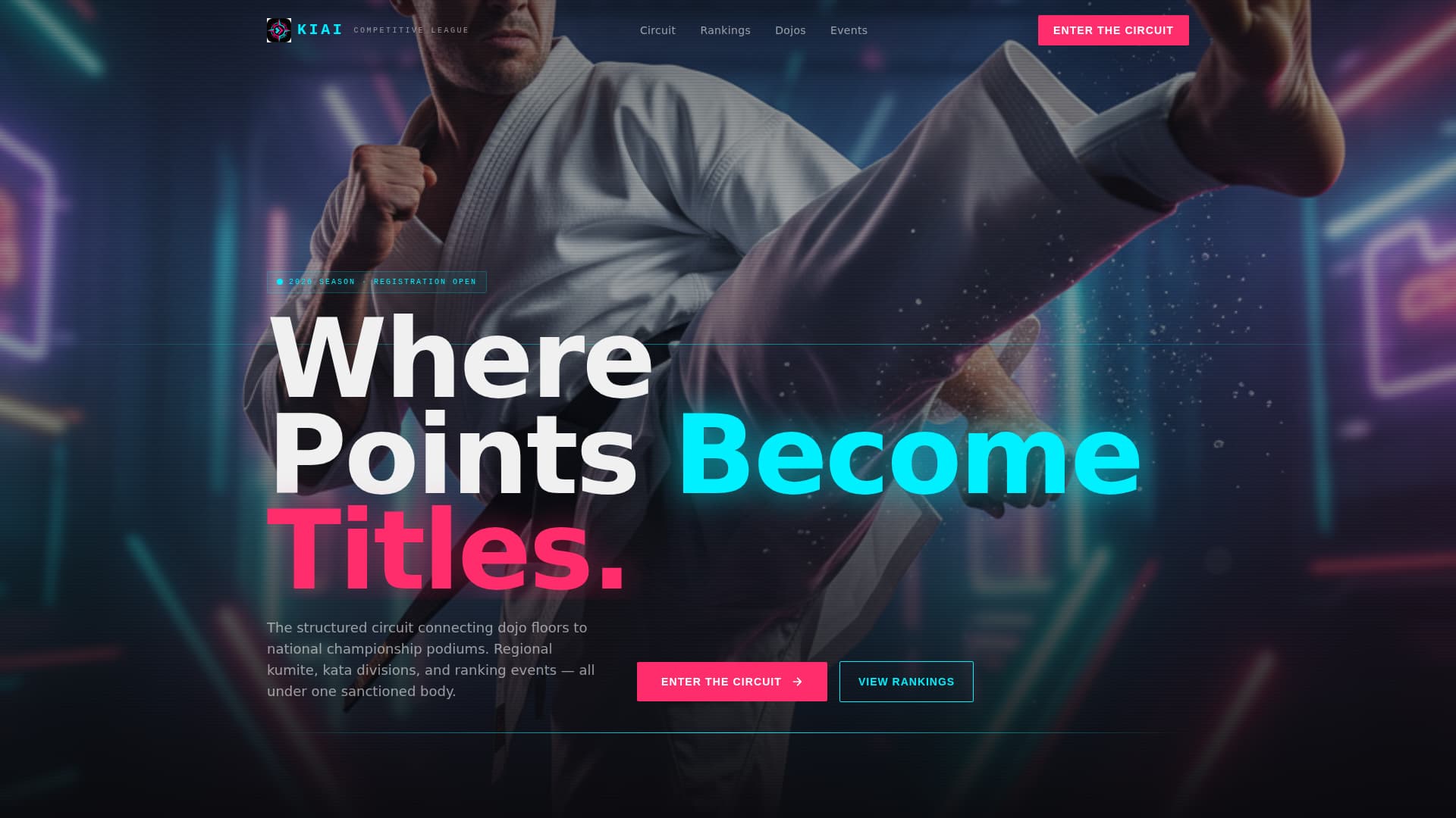 Kiai - Electrifying Karate Landing Page Template