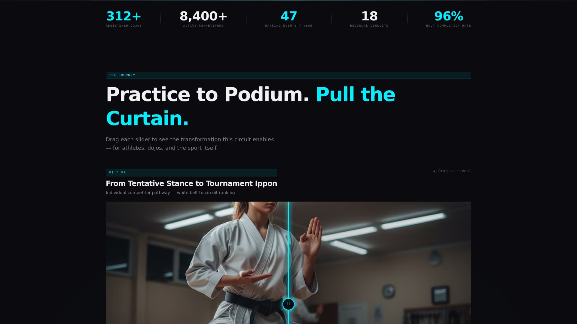 Kiai - Electrifying Karate Landing Page Template