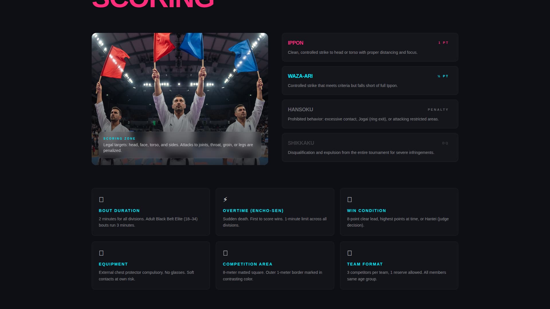 Kumite - Electric Karate Landing Page Template