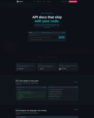 Endpoint - Interactive REST API Landing Page Template